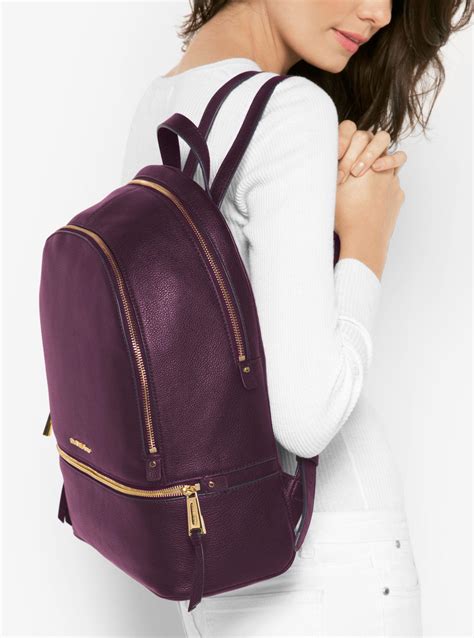 sac rhea michael kors|michael kors large leather backpack.